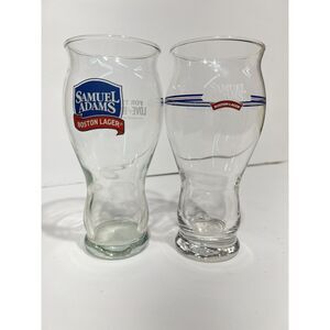2 Sam Adams Boston Lager Beer Glasses